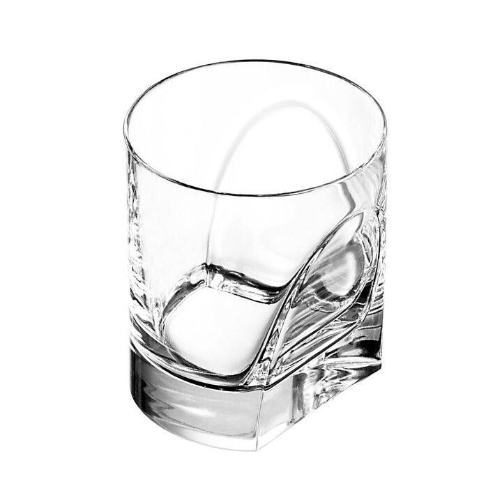 Double Old Fashion Glass CONVERSAZIONE Set of 4