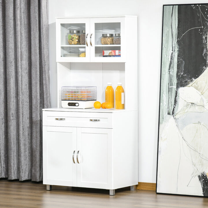 Hivvago Buffet with Hutch for Kitchen Storage and Display