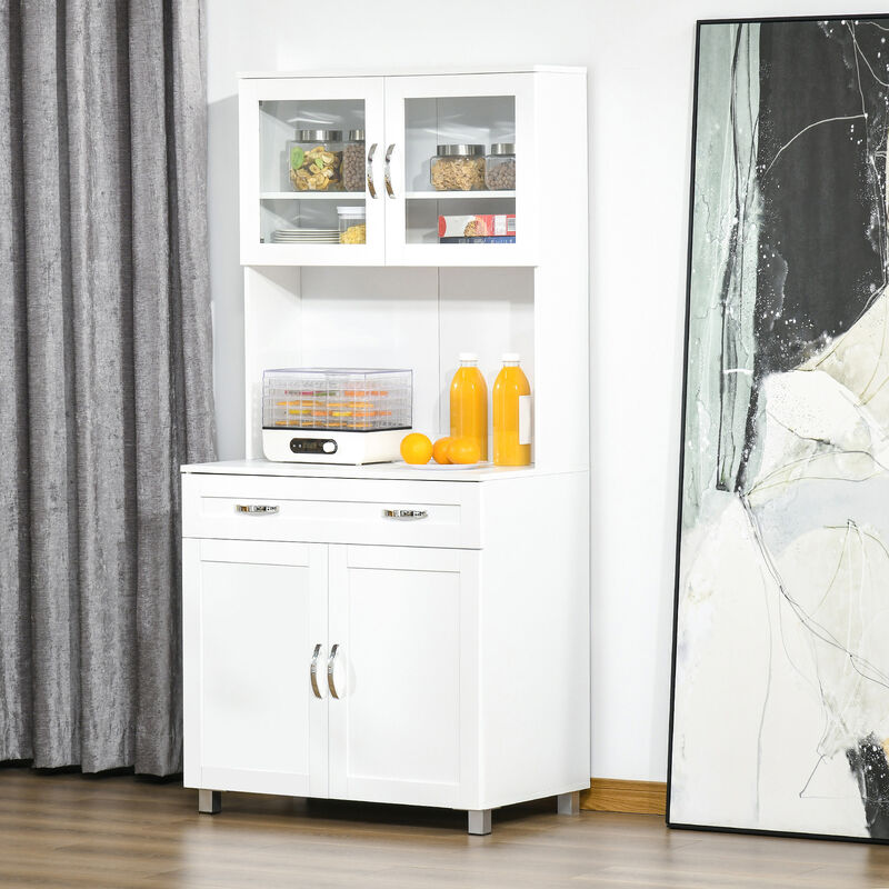 Hivvago Buffet with Hutch for Kitchen Storage and Display image number 1
