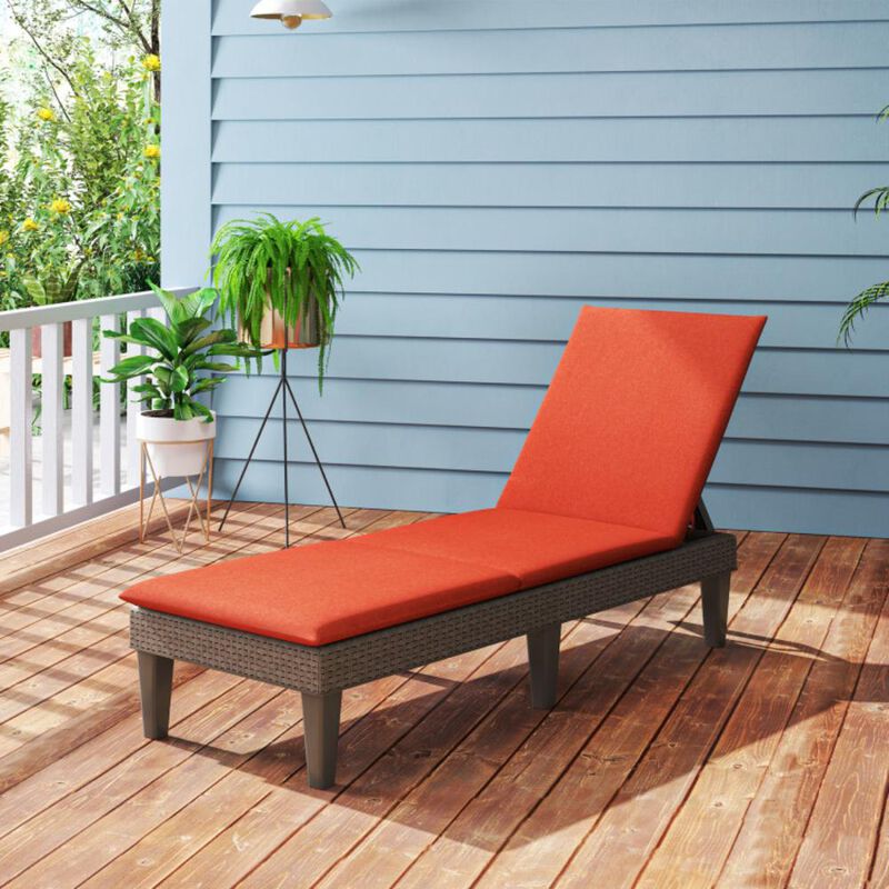 Hivvago Patio Lounge Outdoor Recliner Chair with Cushion 3-Position Adjustable Backrest image number 1