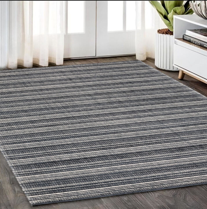 HomeRoots Striped Hand Tufted Area Rug