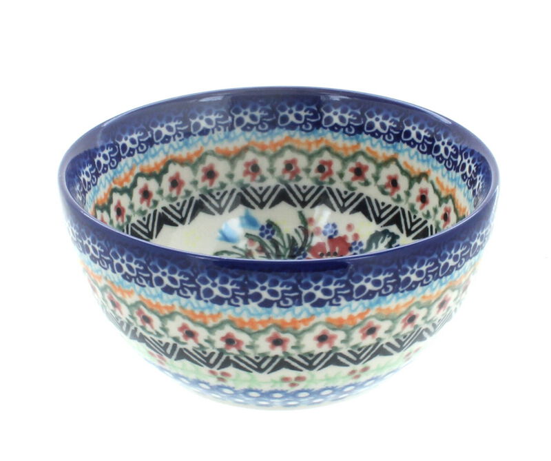Blue Rose Polish Pottery Ashley Dessert Bowl