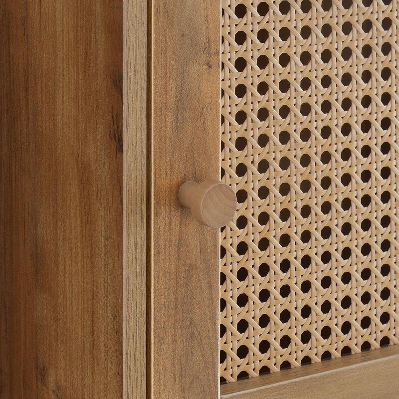 Convenience Concepts Xtra Storage Weave 1 Door Cabinet with Shelf, Brown image number 5