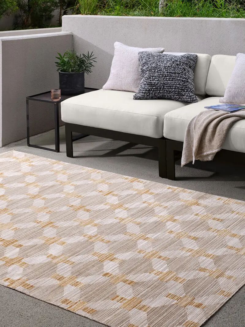 Muted Mosaic Taylen Gold 9'6" x 13'6" Rug image number 1