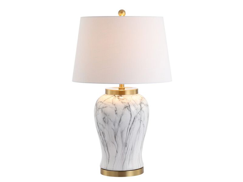 Prague Ceramic Marble LED Table Lamp