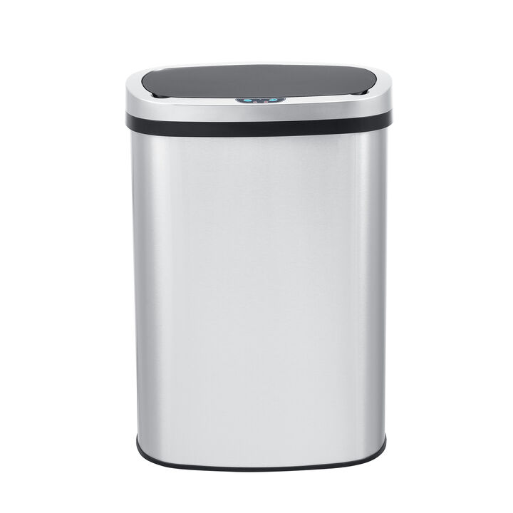13 Gallon Stainless Steel Oval Kitchen Trash Can