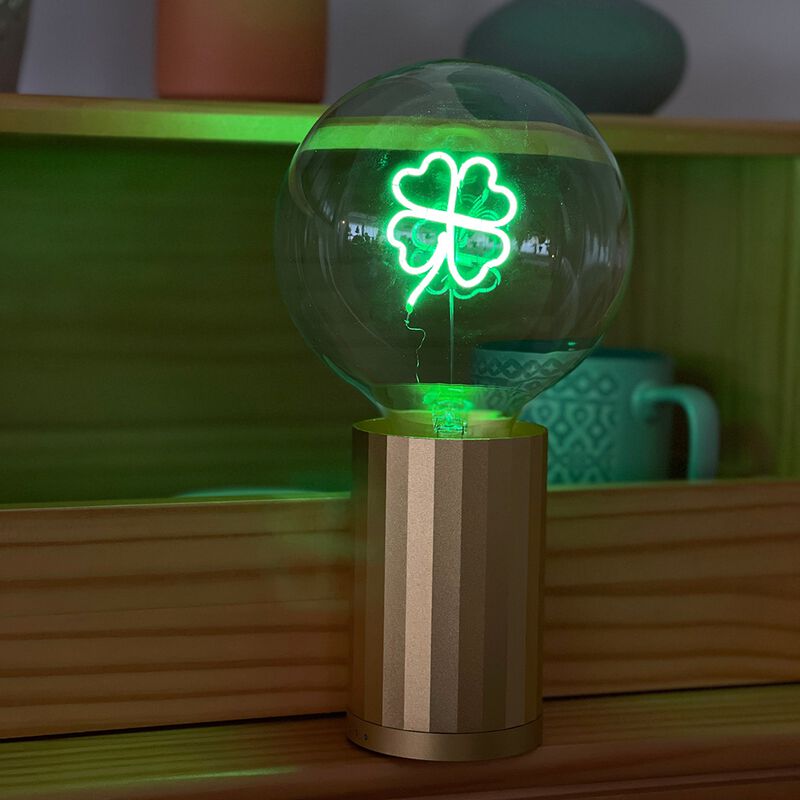 Bulb CLOVER Green with Base Table Lamp PORTABLE Pop image number 2