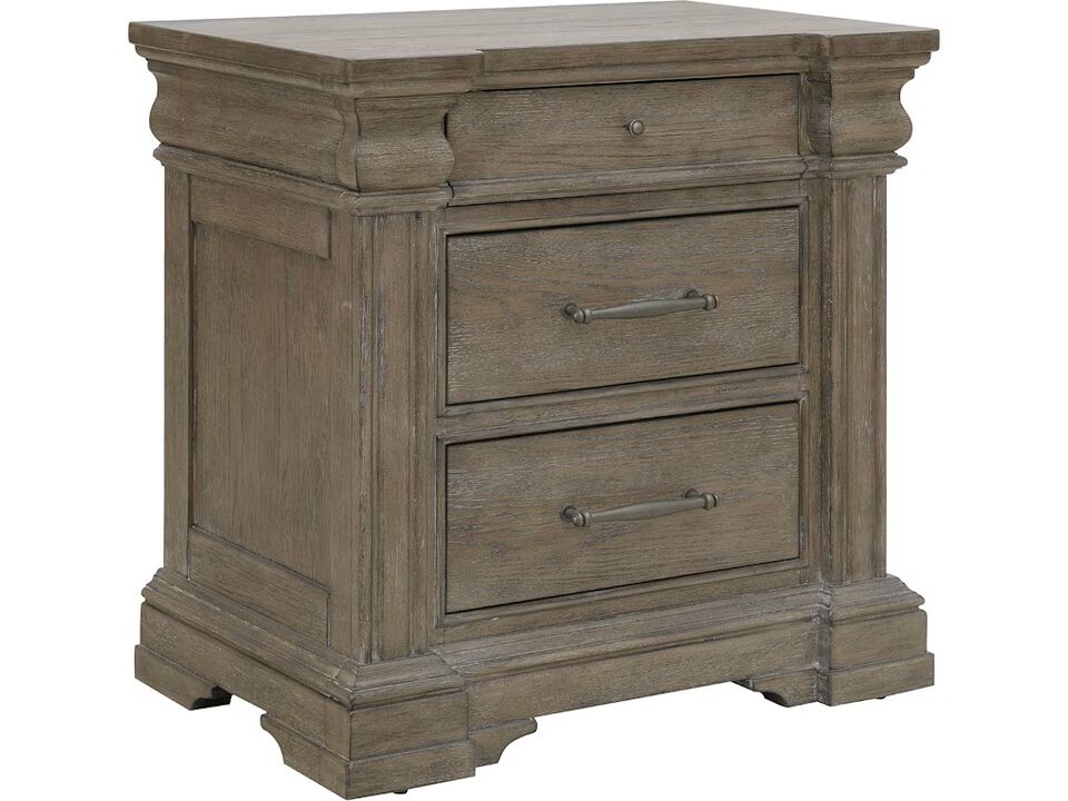 Madison Ridge Brown 3-Drawer Nightstand
