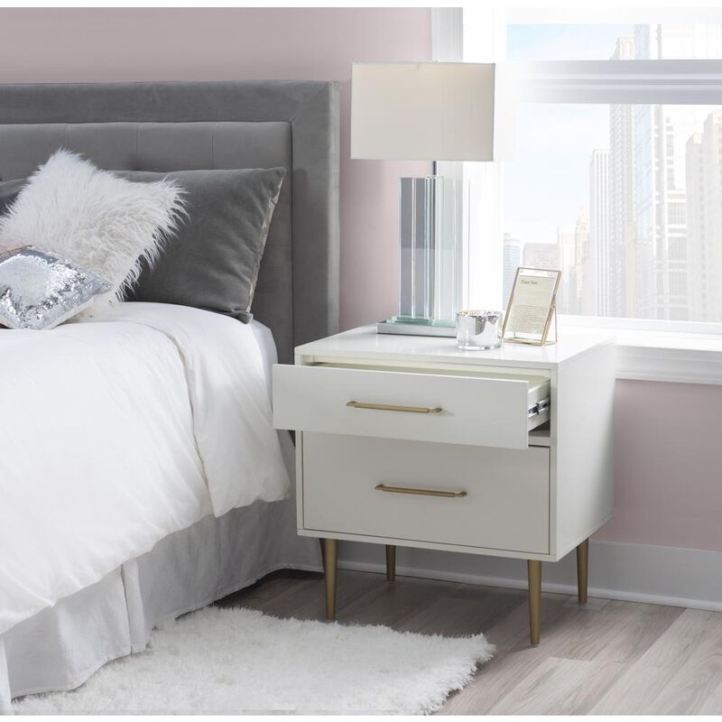 Linon Gloria Two Drawer Nightstand image number 5