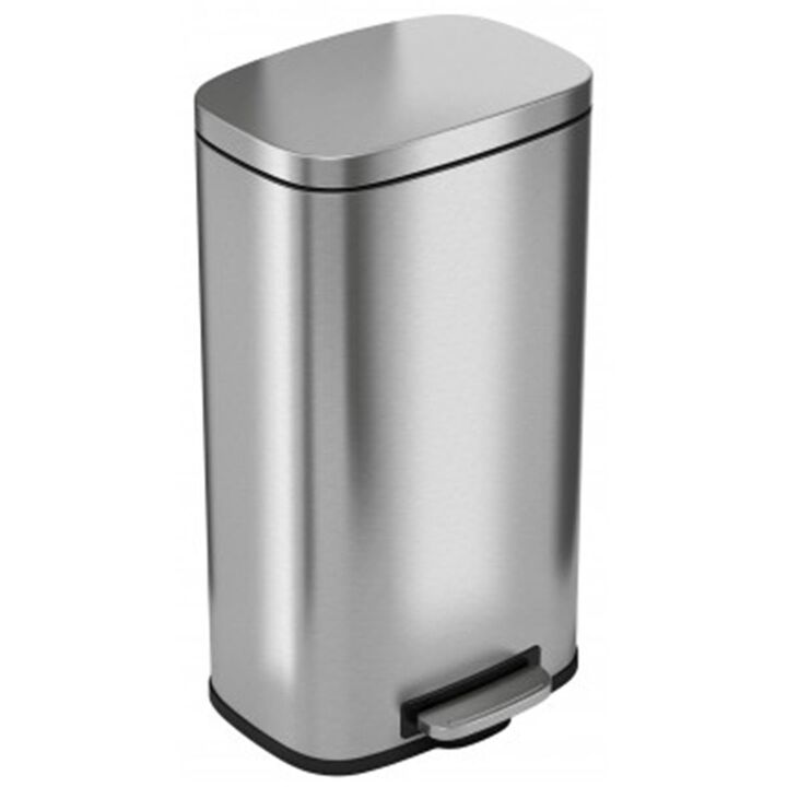 iTouchless  30 ltr SoftStep Stainless Steel Step Pedal Kitchen Trash Can Perfect for Office, Home & Kitchen  8 Gallon