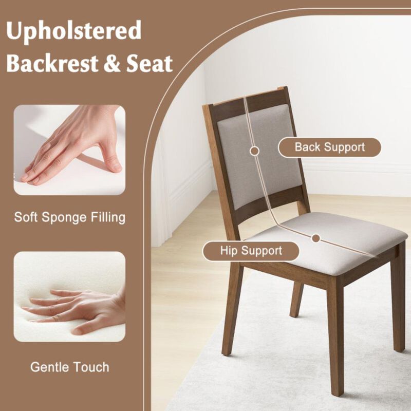 Modern Upholstered Dining Chairs Set of 2 for Kitchen or Dining Room Comfort and Style image number 5