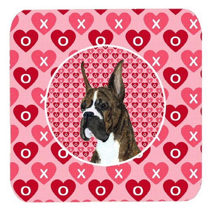 Caroline's Treasures SS4508FC Boxer Foam Coasters (Set of 4), 3.5 H x 3.5 W, Multicolor