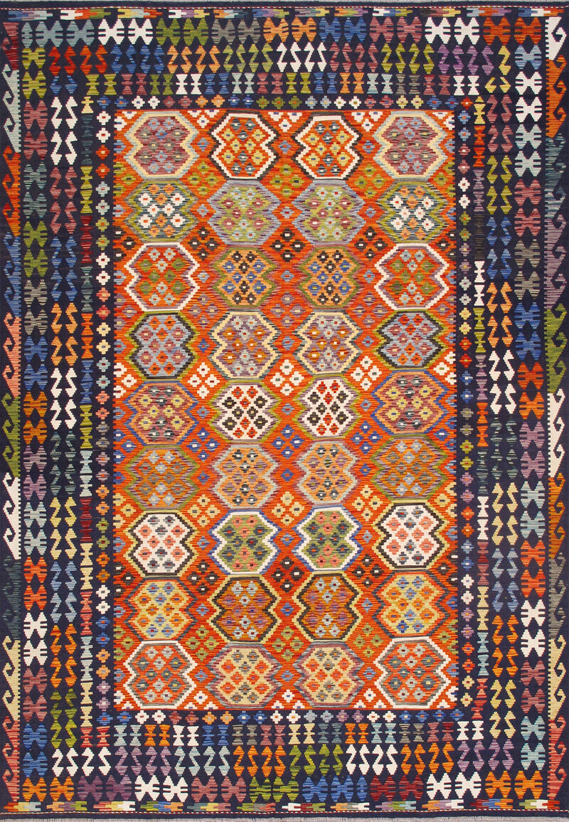 Pasargad Home Kilim Flatweave Wool Area Rug- 8' 4'' X 11'11'' image number 0