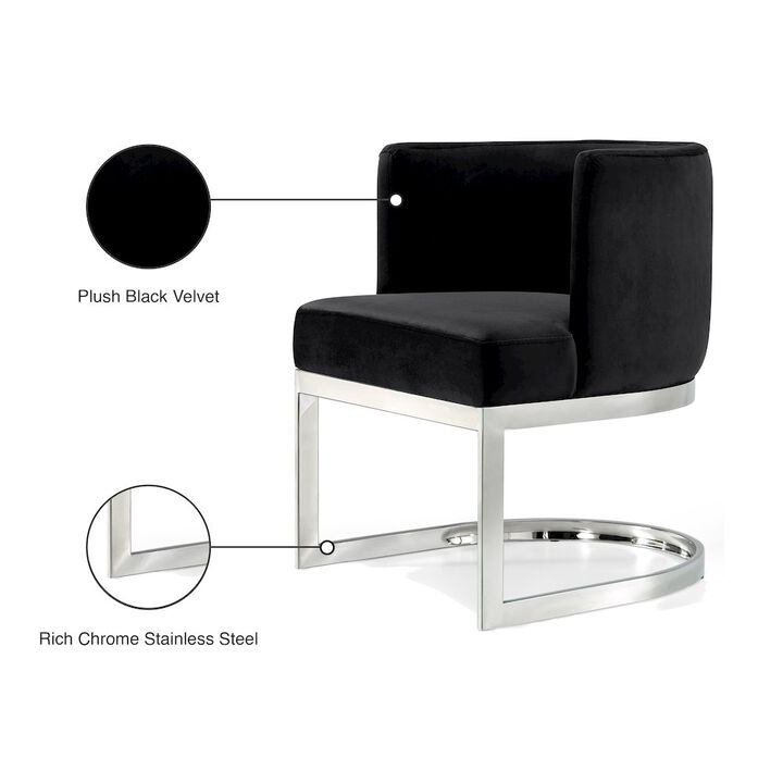 Meridian Furniture Gianna Black Velvet Dining Chair