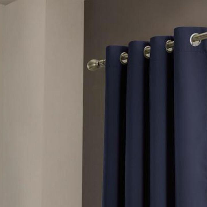 Olivia Gray Anchorage Blackout Grommet Single Curtan Panel - 54x90", Navy