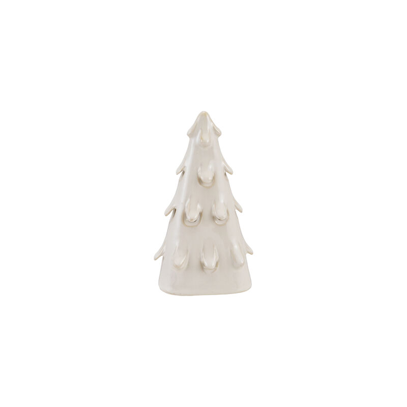 Cream Stoneware Tree with Cut-Outs and LED Glow image number 0