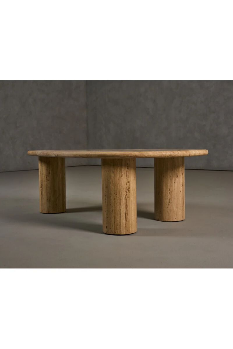 Freeform Travertine Coffee Table | OROA Modern Gracemont image number 5