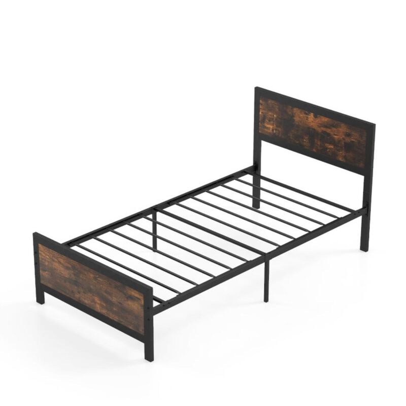 Hivvago Metal Bed Frame with Headboard and Footboard