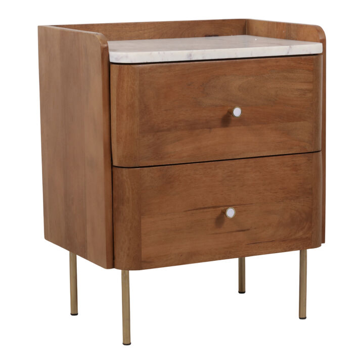 Marble Crest 2-Drawer Accent Table