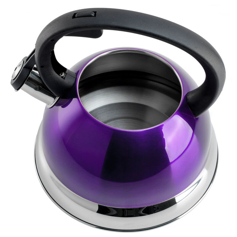 Mr. Coffee Flintshire 1.75 Quart Whistling Stovetop Tea Kettle in Purple