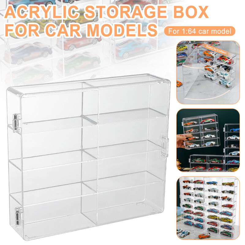 8-Slot Acrylic Organizer &ndash; Transparent Display Rack Storage Box for Small Items