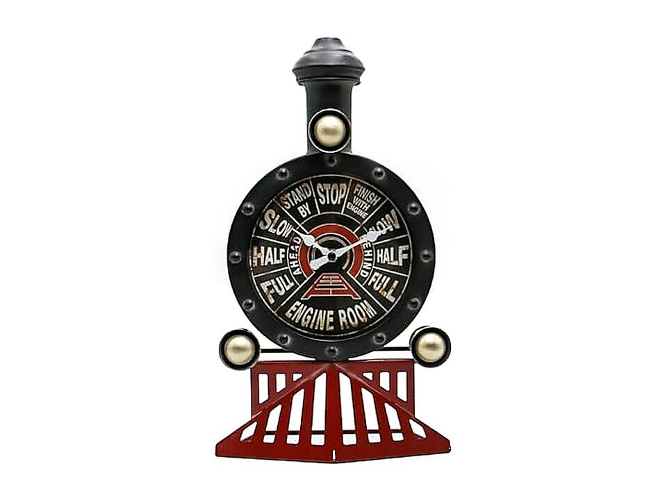 Vintage Train Wall Decor Steampunk Clock Gifts Men Man Cave Art Office Bedroom