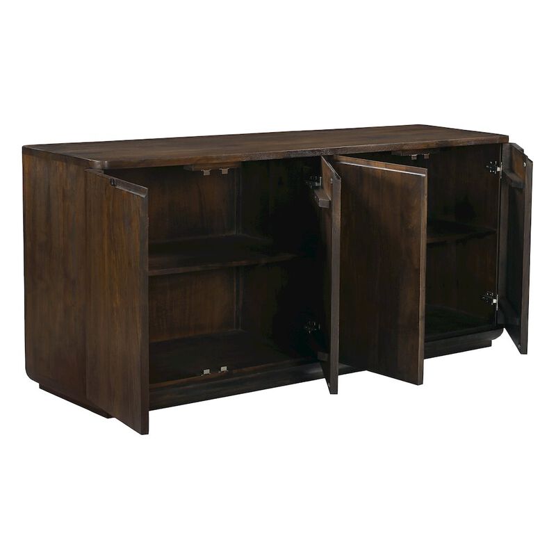 Alex Hamilton Bernard 4-Door Sideboard in Barista Brown on Solid Acacia Wood image number 2
