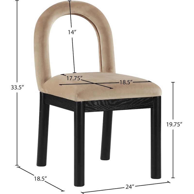 Meridian Furniture Conrad Velvet Dining Chair