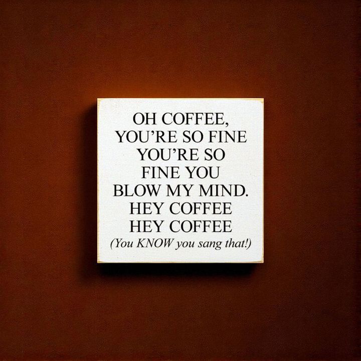 Funny Coffee Quote Wood Sign Wall Decor for Kitchen Coffee Bar