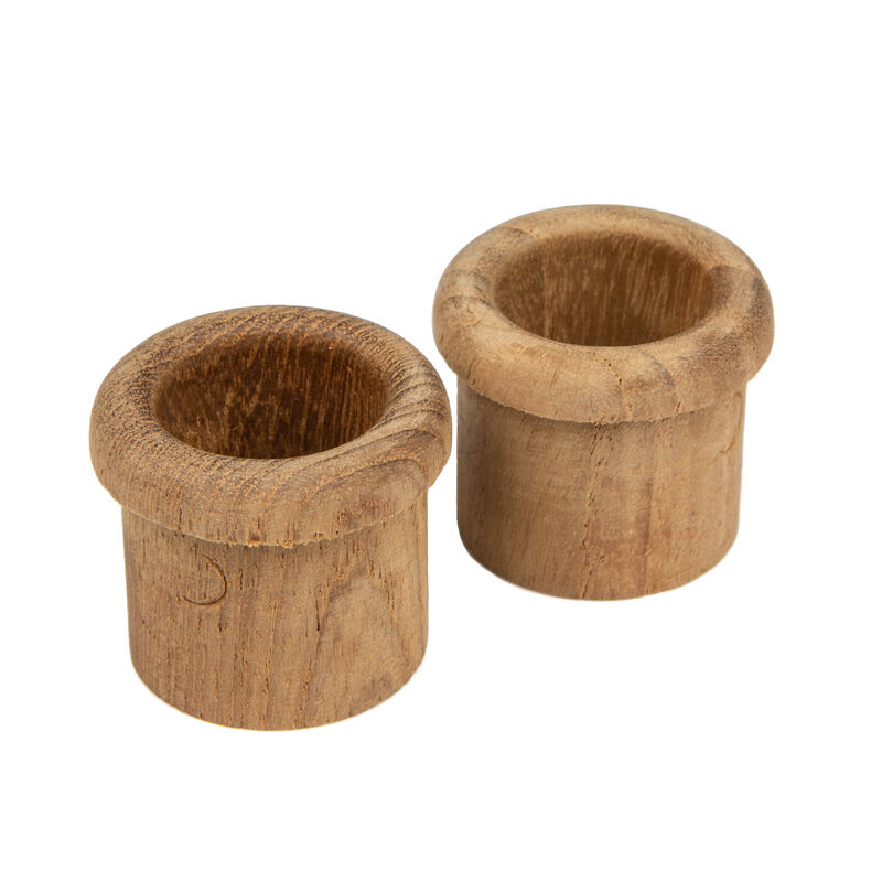 HomeRoots Set of Two Brown Wood Round Open Circle Drawer Pull Knobs image number 2