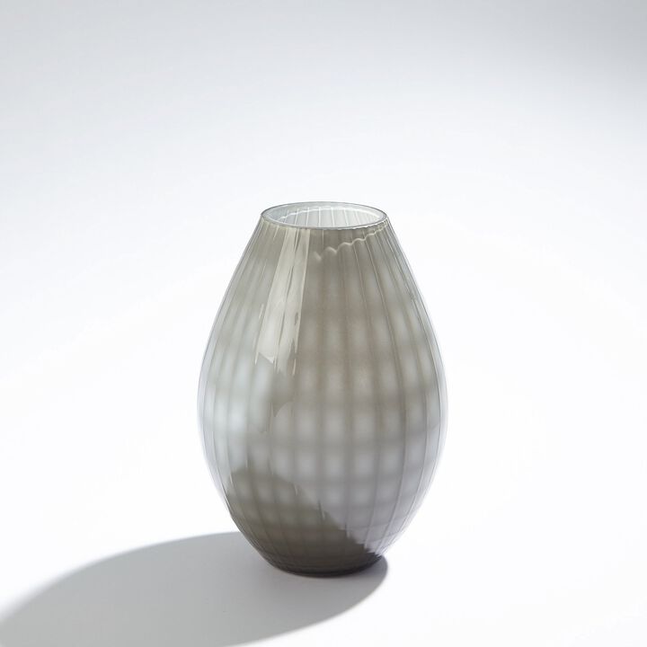 Cased Glass Grid Vase-Small