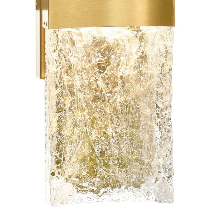 Lava Integrated LED Brass Wall Light