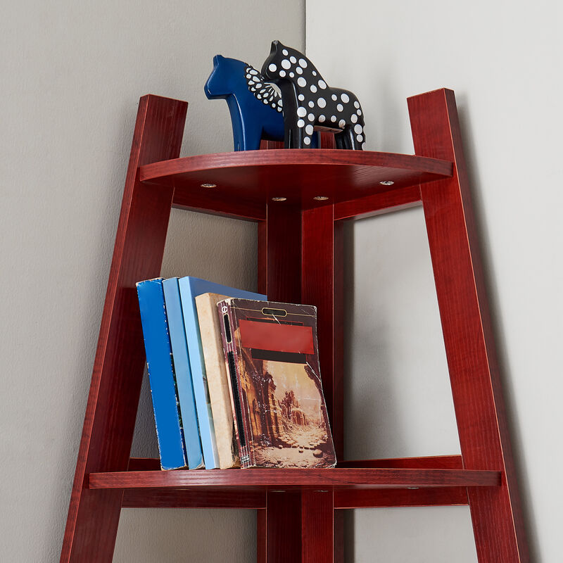 Five Tier Corner Ladder Display Bookshelf