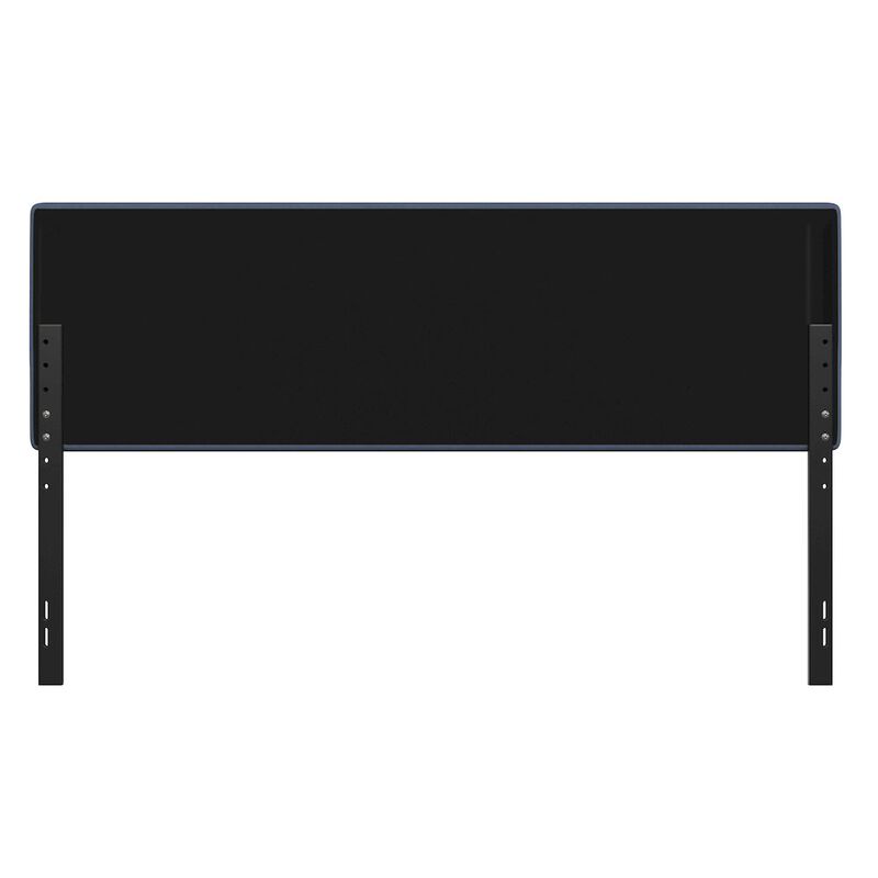 Flash Furniture King Channel Stitched Fabric Upholstered Headboard, from 44.5" to 57.25" - Blue image number 2