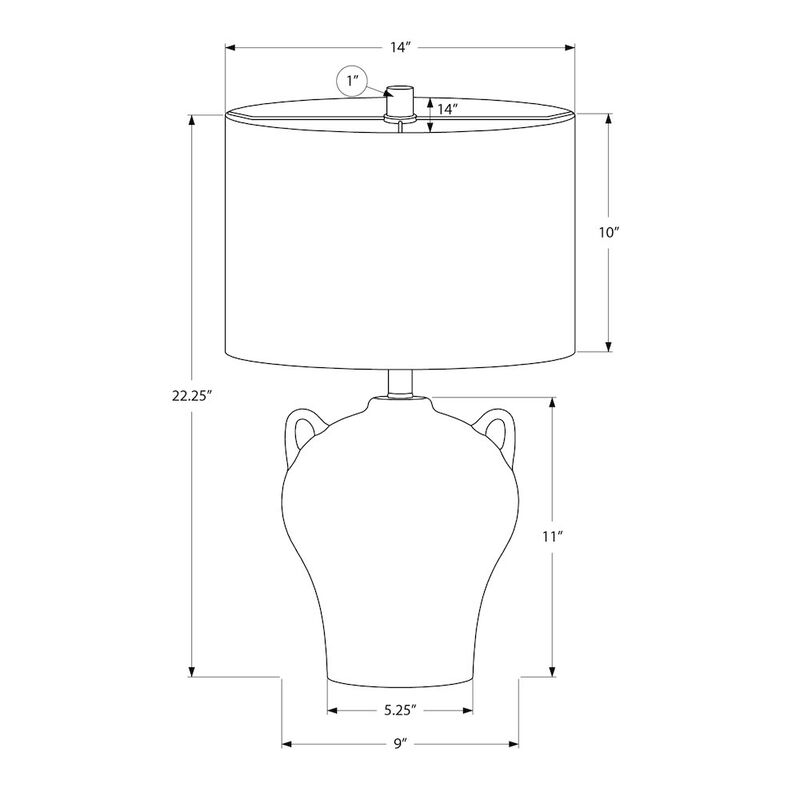 Lighting, 22"H, Table Lamp, Brown Ceramic, Beige Shade, Transitional