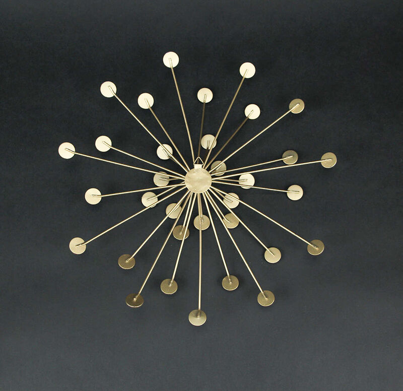 Jeweled Metal Sunburst Wall Mounted Hanging Sculpture Set of 3 image number 2