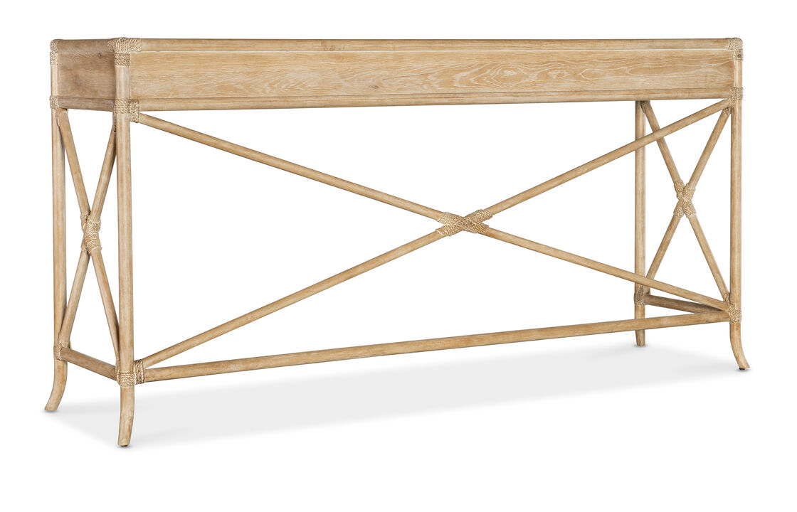 Retreat Pole Rattan Console