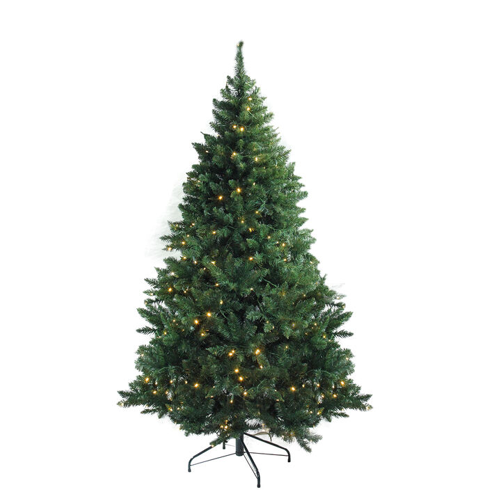 6.5' Pre-Lit Full Buffalo Fir Artificial Christmas Tree - Warm White LED Lights