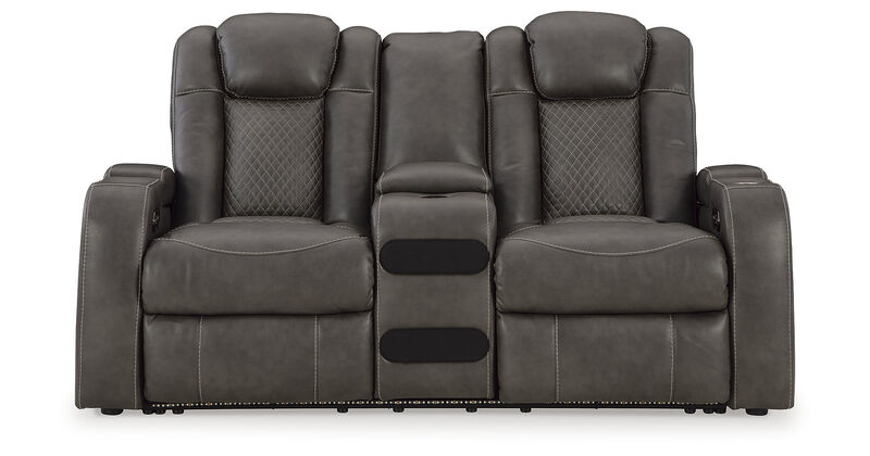 Fyne-Dyme Power Reclining Loveseat with Console image number 0