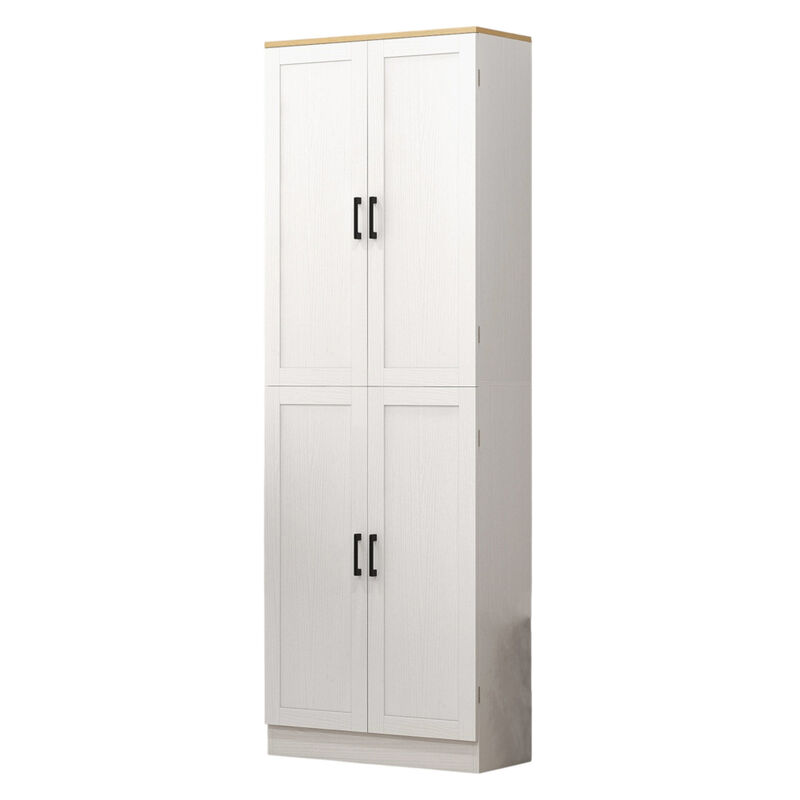 Freestanding Wooden Cabinet for Kitchen Supplies and Pantry Items