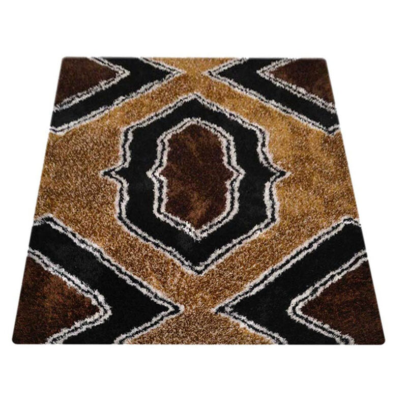 RUGSOTIC CARPETS HAND TUFTED SHAG POLYESTER ECO-FRIENDLY AREA RUGS  - Rectangle, Size, Geometric Modern Design, High Pile Thick Handmade Anti Skid Rugs for Living Room K00043 image number 2