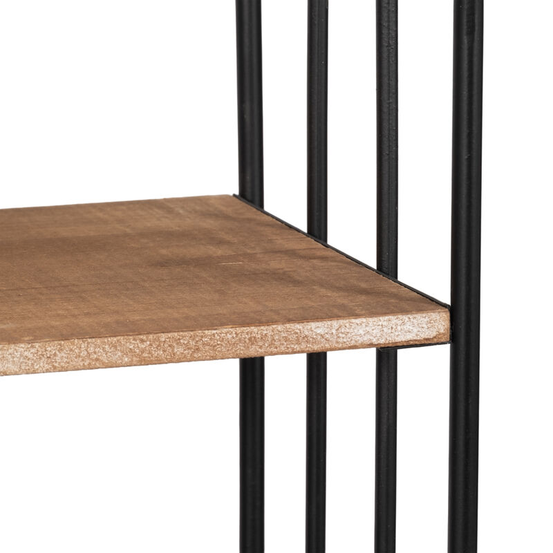 Metal/Wood 20" Hexagon Shelf image number 3