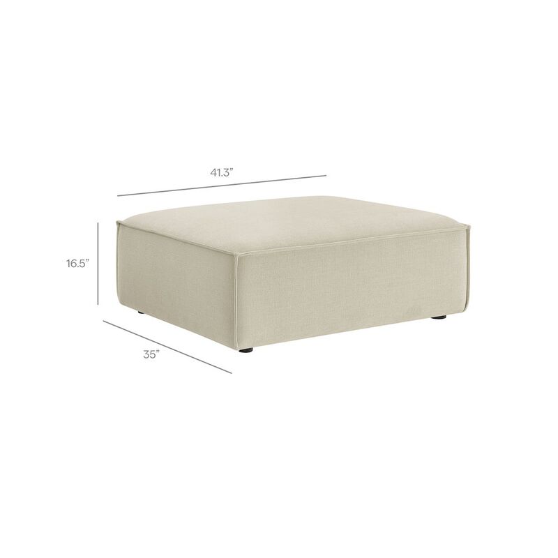 Restore 3-Piece Performance Fabric Upholstered Modular Loveseat with Ottoman image number 4