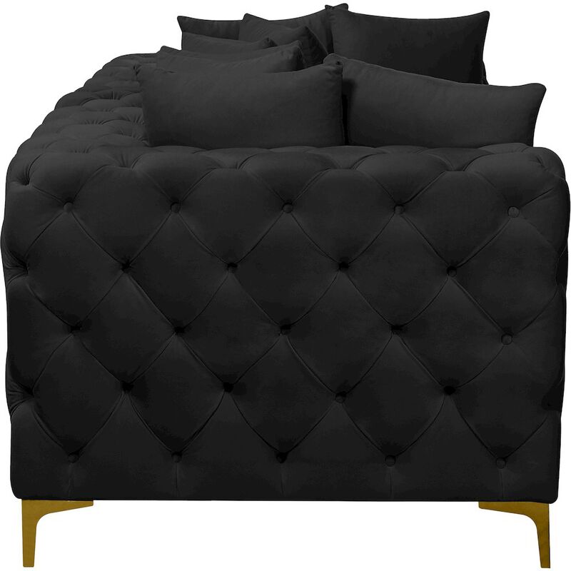 Meridian Furniture Tremblay Black Velvet Modular Sofa