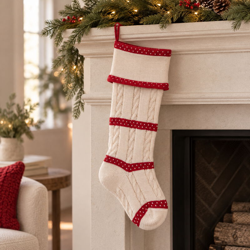 Cable-Knit Stocking image number 1