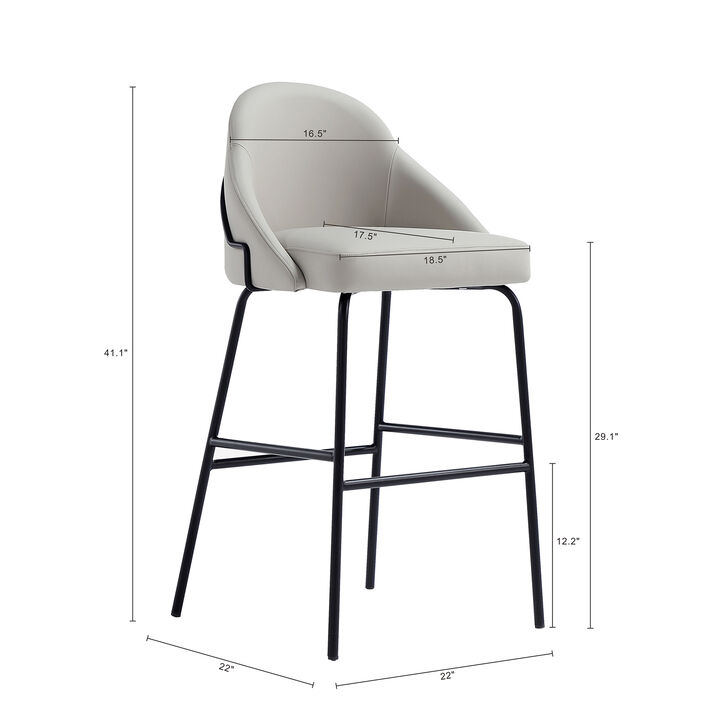 Gracie Barstools in Gray and Black (Set of 2)