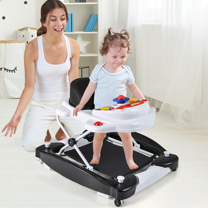 6-in-1 Multifunction Baby Walker with Adjustable Height Foldable