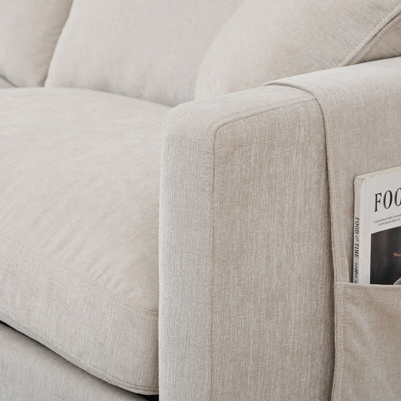 107.8" Sectional Sofa Couch 1 Ottoman image number 9