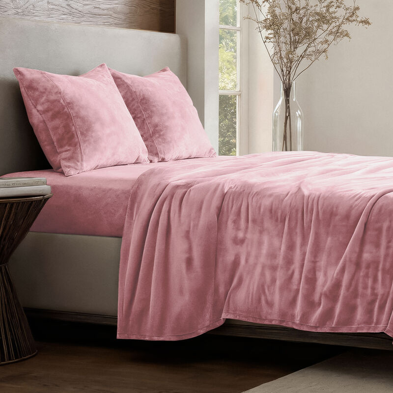 Velvety Soft Microplush Fleece Sheet Set image number 4