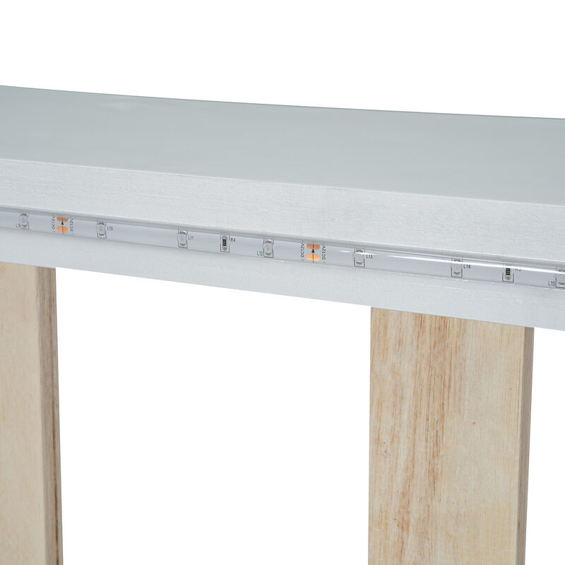 Merax Race Car-Shaped Platform Bed with LED